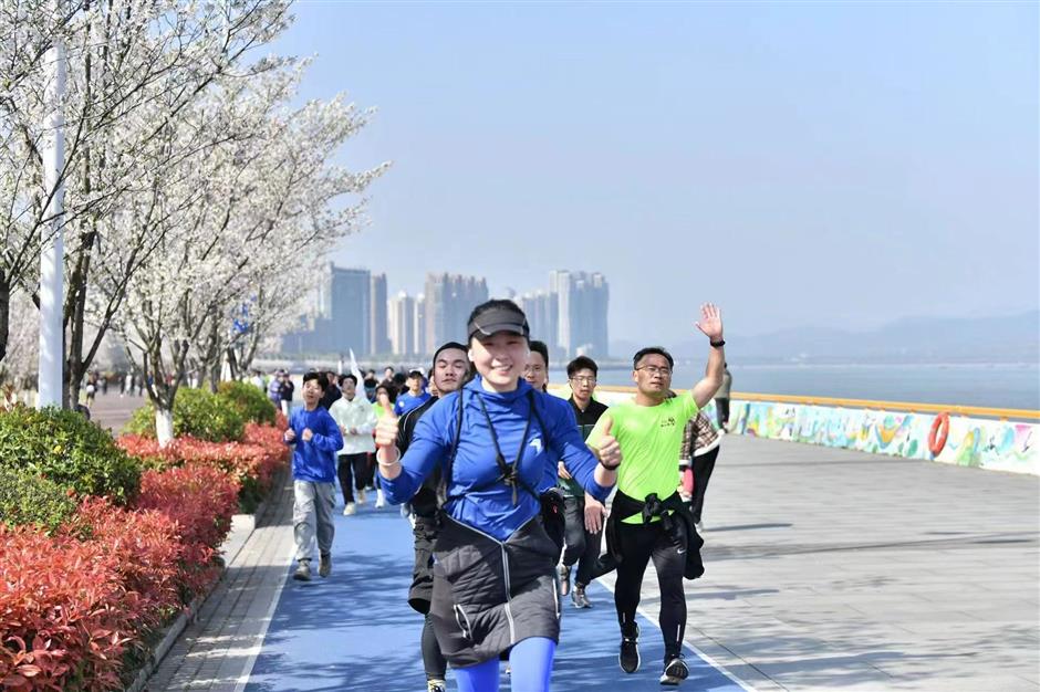 Cherry blossom running fuses vitality and sport ahead of Asian Games