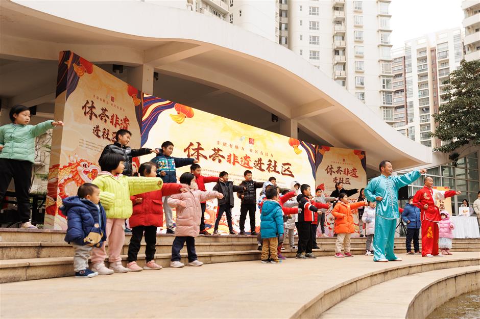 Intangible cultural heritage sports activities enter communities